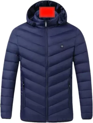 Heated Down Jacket Lightweight Puffer Heating Coat for Men Women Heated Coat for Unisex (Battery Pack no Include)