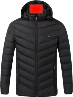Heated Down Jacket Lightweight Puffer Heating Coat for Men Women Heated Coat for Unisex (Battery Pack no Include)