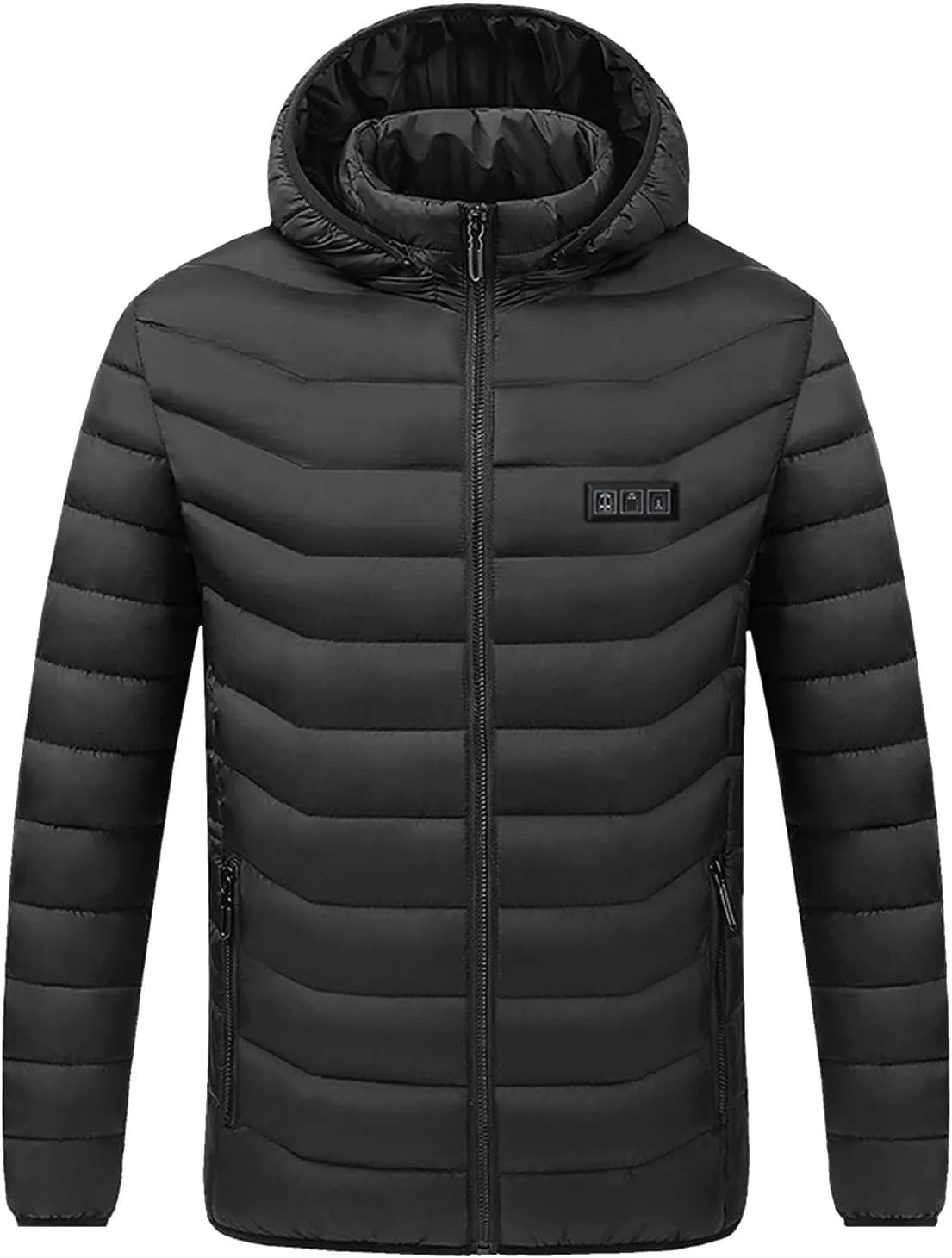 Heated Down Jacket Lightweight Puffer Heating Coat for Men Women Heated Coat for Unisex (Battery Pack no Include)