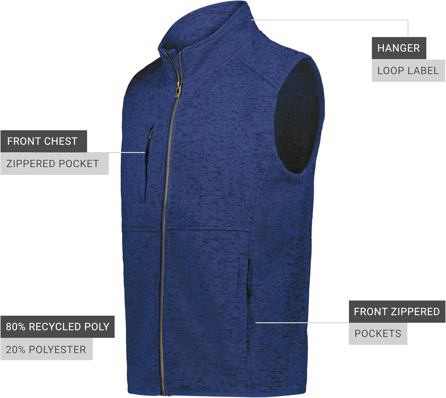 Holloway Men's Alpine Sweater Fleece Vest