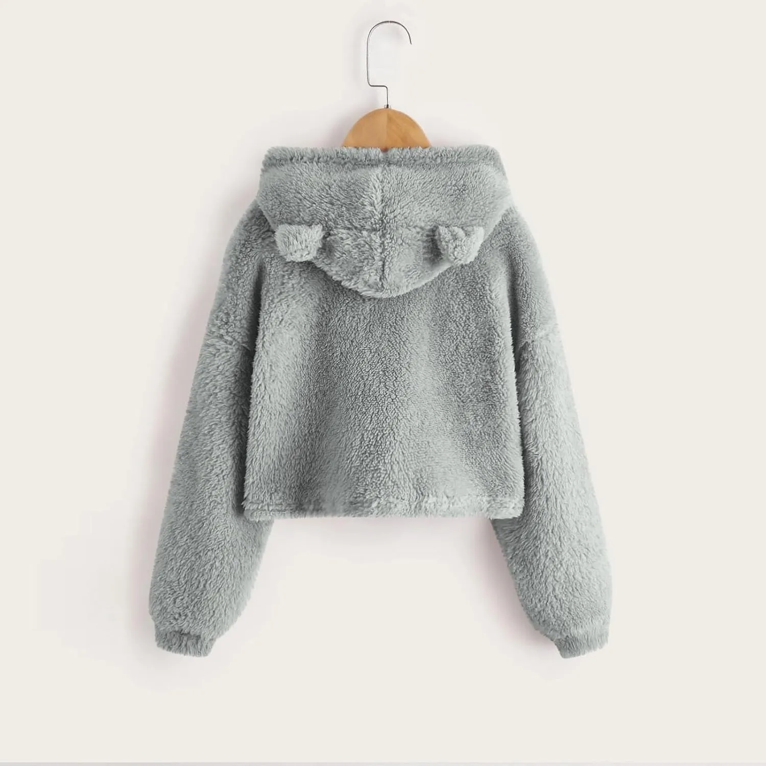 Hoodies for Teen Girls Sherpa Fleece Hooded Sweatshirts Oversized Long Sleeve Pullover Cute Clothes Tops 7-12 Years