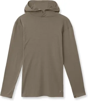 IBEX Merino Wool Men's Springbok Sun Hoodie with UPF 35  Protection | Breathable & Quick-Dry Outdoor Shirt with Thumbholes