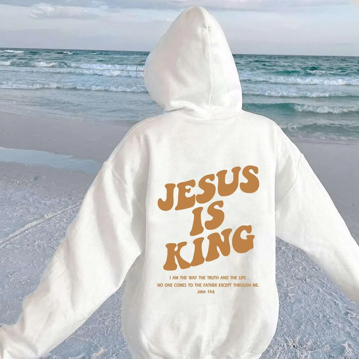 Jesus Is King Hoodie,Jesus Loves You Hoodie,Faith Over Fear Hoodie,Christian Faith Sweatshirts Gift for men women