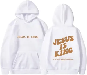 Jesus Is King Hoodie,Jesus Loves You Hoodie,Faith Over Fear Hoodie,Christian Faith Sweatshirts Gift for men women