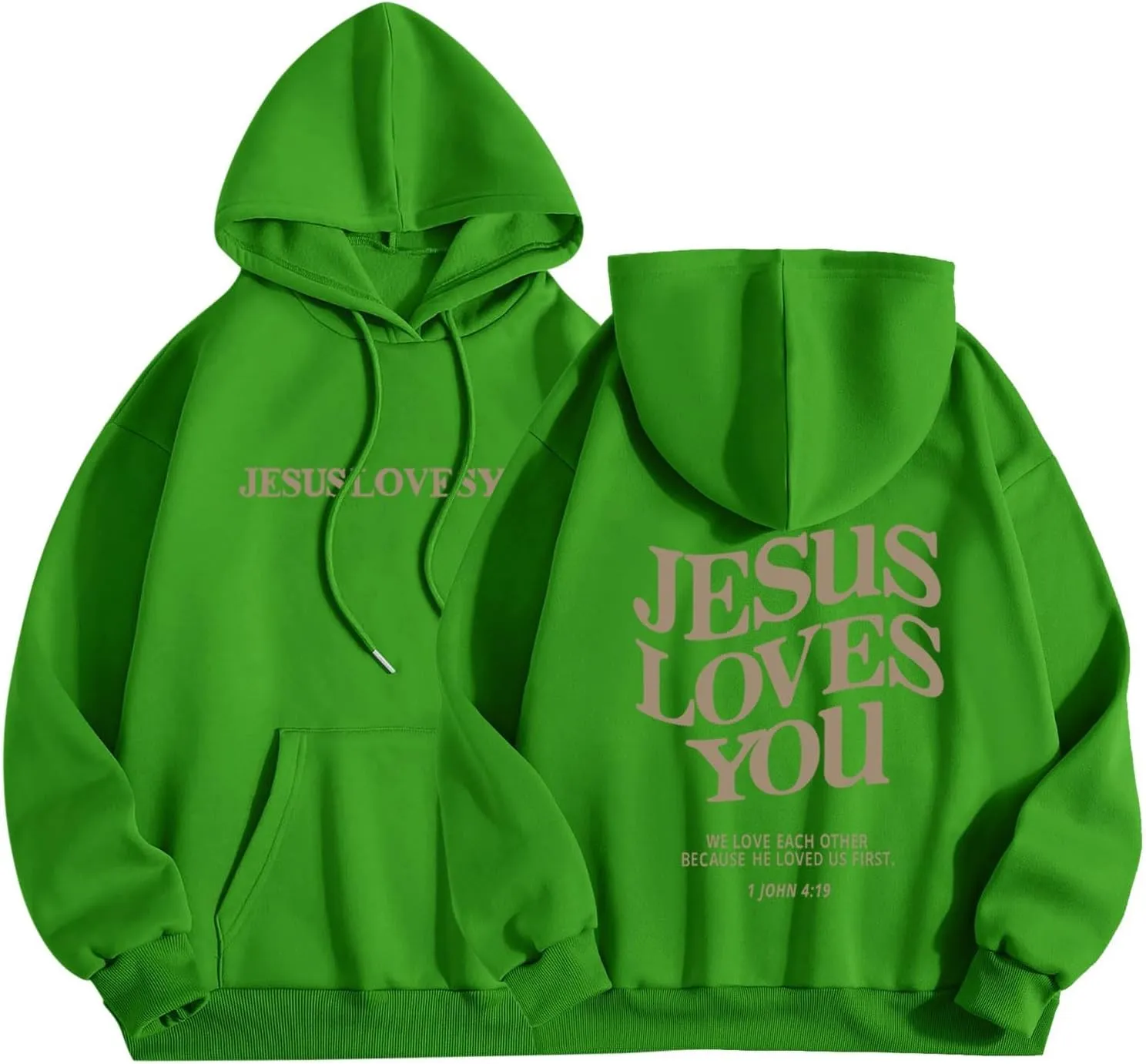 Jesus Loves You Hoodie for Women Men Have A Good Day Christian Hooded Sweatshirts Bible Verse Religious Pullover Tops