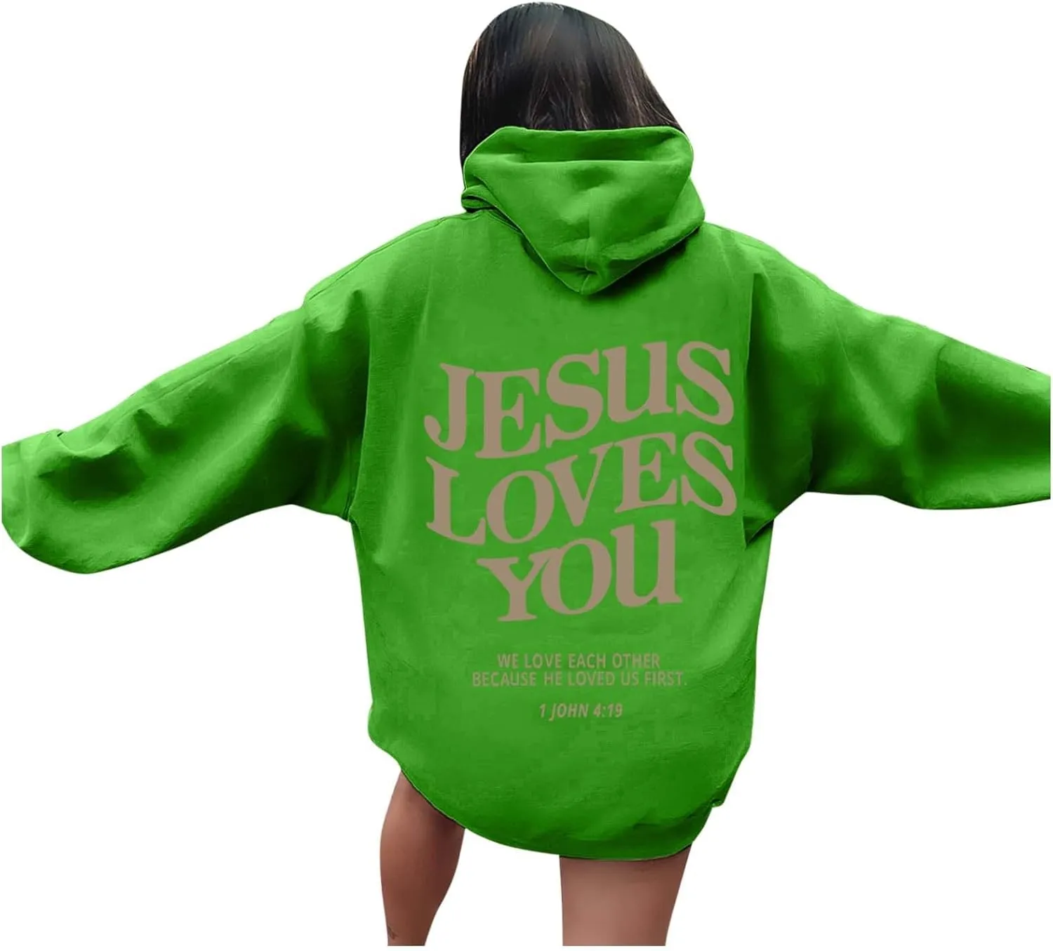 Jesus Loves You Hoodie for Women Men Have A Good Day Christian Hooded Sweatshirts Bible Verse Religious Pullover Tops