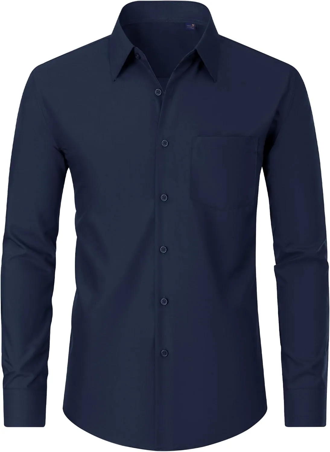 J.VER Men's Dress Shirts Wrinkle Free Long Sleeve Formal Shirt Solid Business Casual Button Down Shirts for Wedding Prom