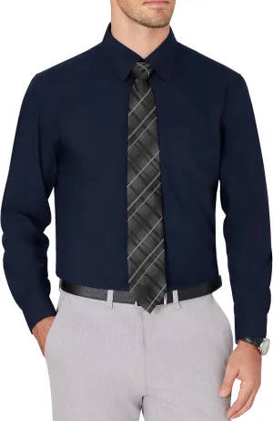 J.VER Men's Dress Shirts Wrinkle Free Long Sleeve Formal Shirt Solid Business Casual Button Down Shirts for Wedding Prom