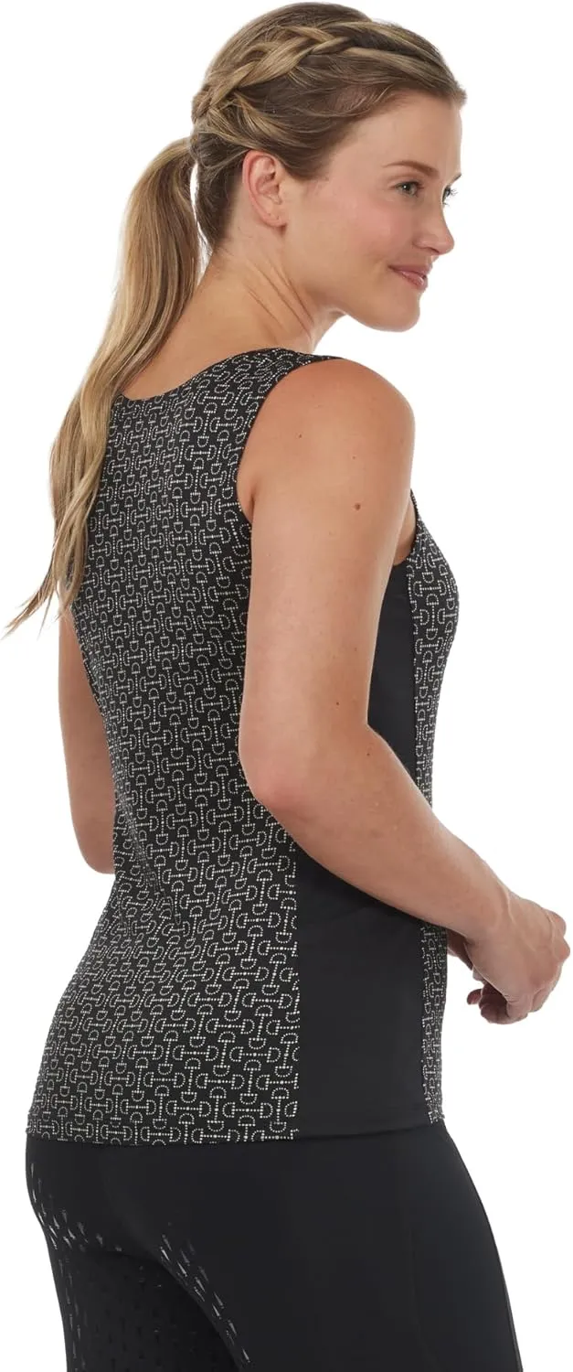 Kerrits Women's Breeze Ice Fil Equestrian Tank Top  Ultra-Lightweight, Cooling Horse Print Shirt, Great for Summer