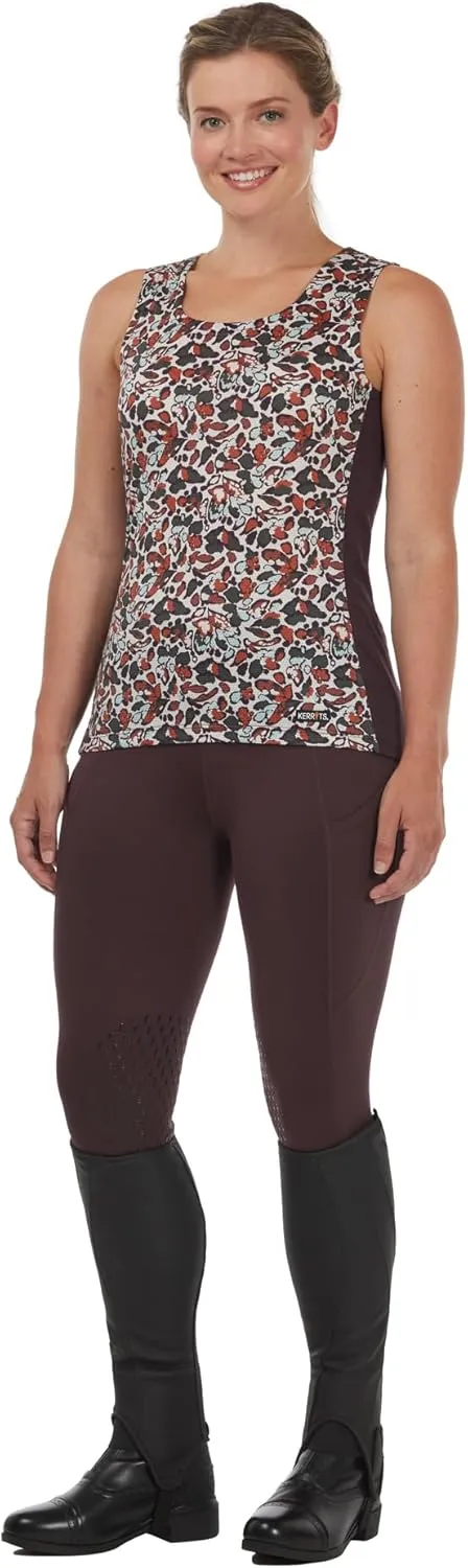 Kerrits Women's Breeze Ice Fil Equestrian Tank Top  Ultra-Lightweight, Cooling Horse Print Shirt, Great for Summer