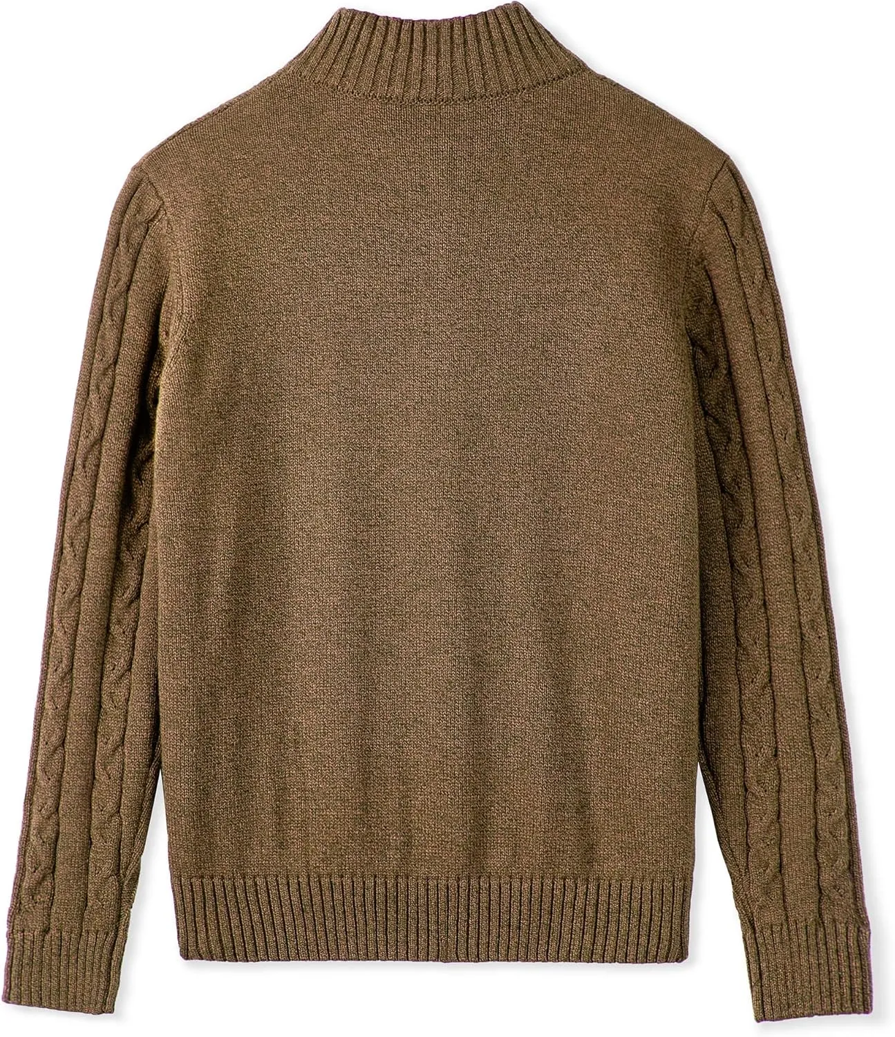Kid Nation Boys Sweater 100% Cotton Quarter Zip Sweater Kids Cable Knit Casual Pullover (Previously Amazon Essentials)
