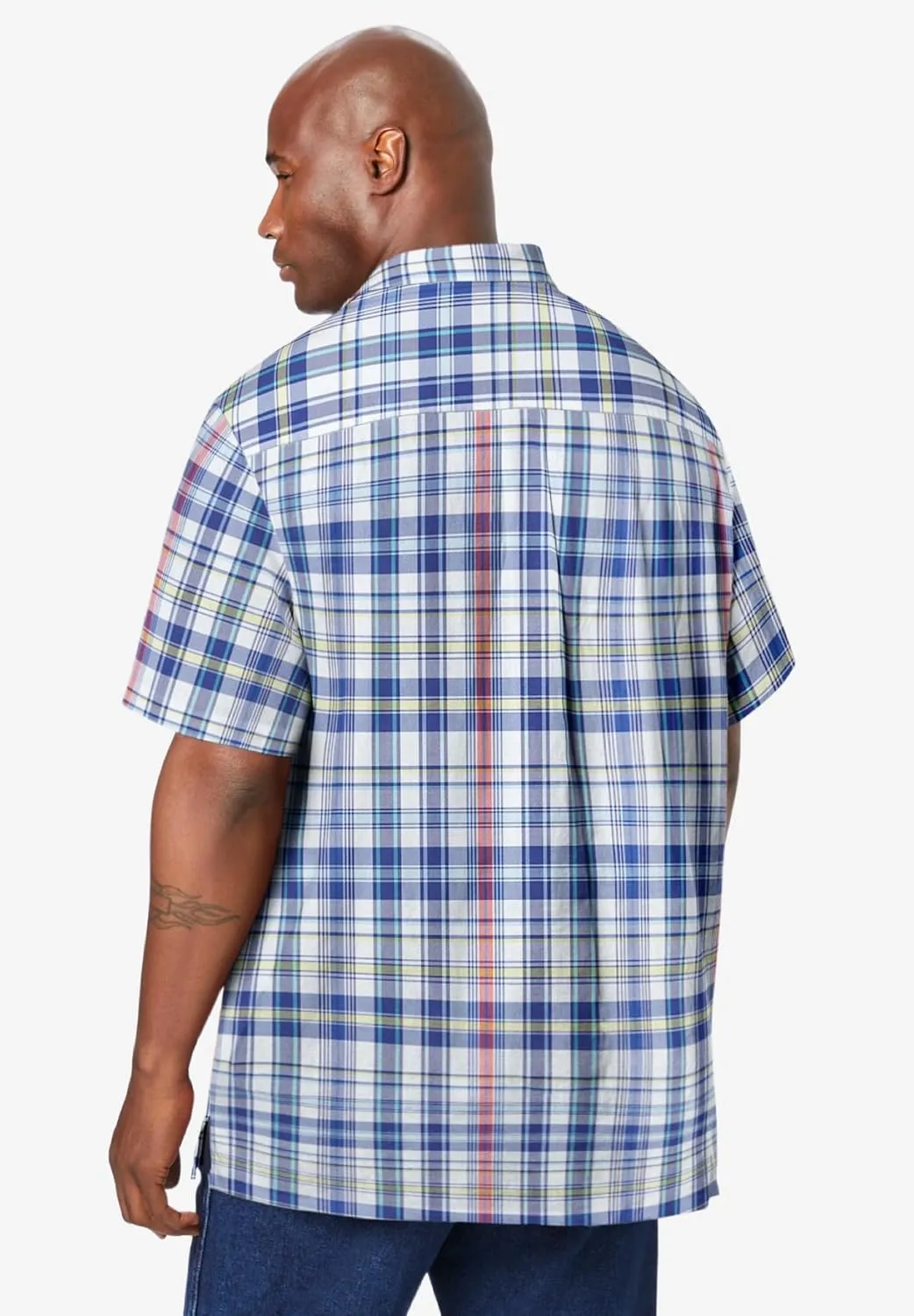 KingSize Men's Big & Tall Short-Sleeve Linen Shirt