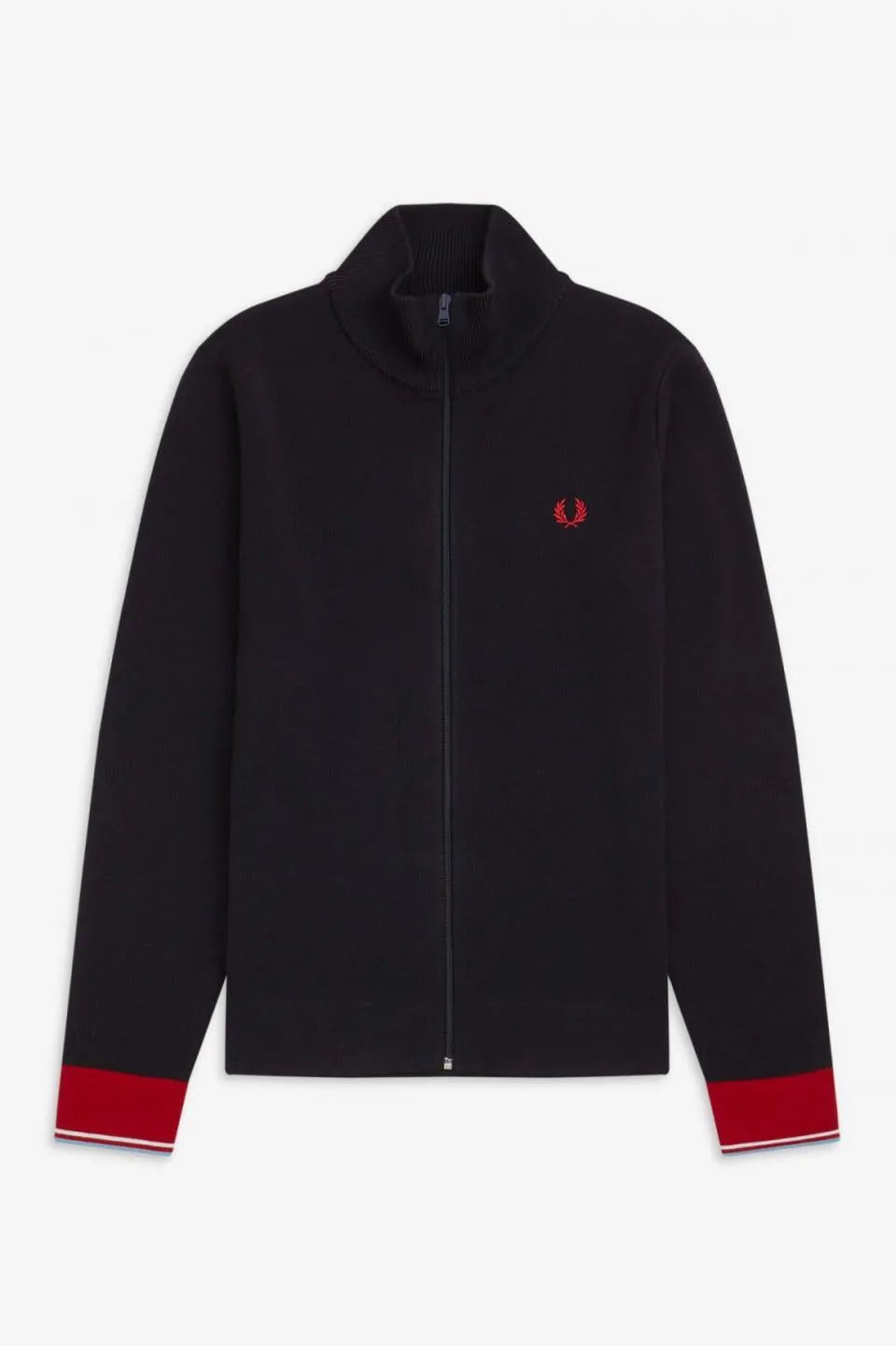 Knitted Track Jacket (Navy)