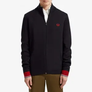 Knitted Track Jacket (Navy)