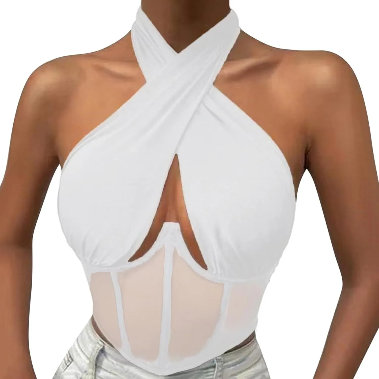 Lace Tank Top Women Sleeveless Oversized Hot Camisole Fashion Baggy Summer Cutout Cami Girlfriend Business Singlet