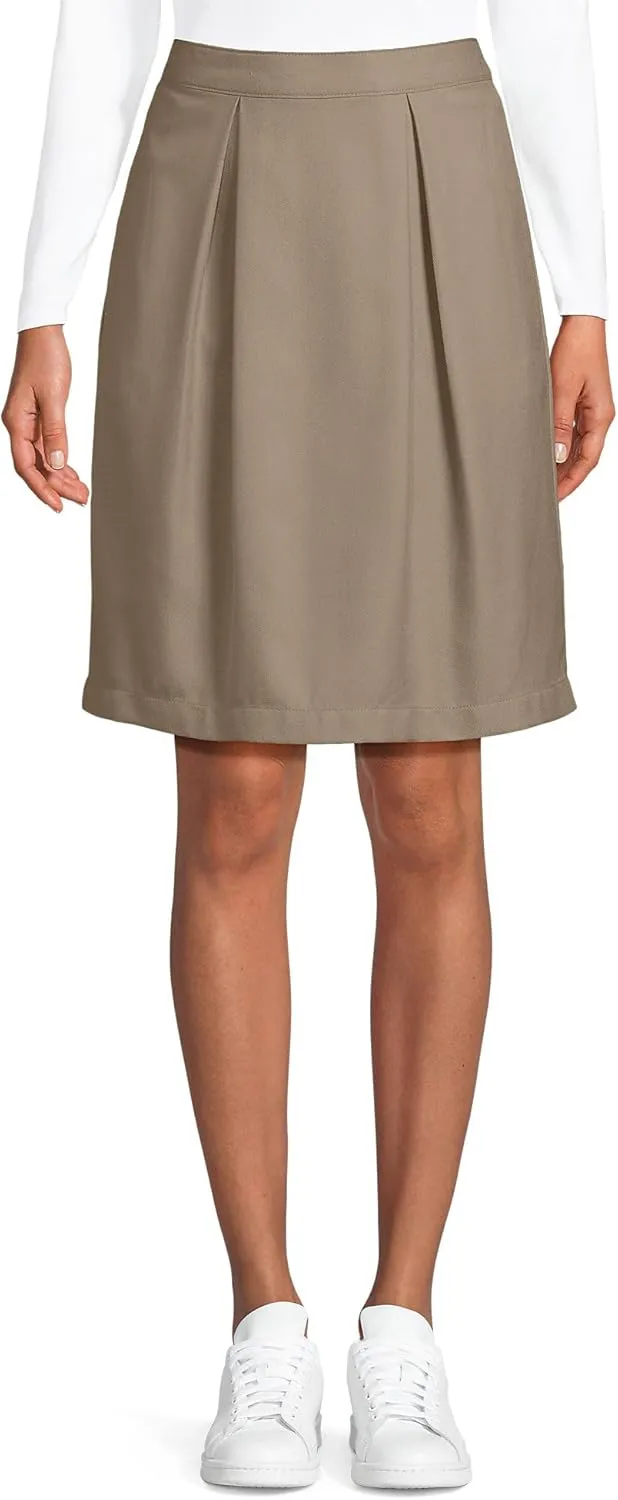 Lands' End School Uniform Women's Solid Pleated Skort Top of Knee