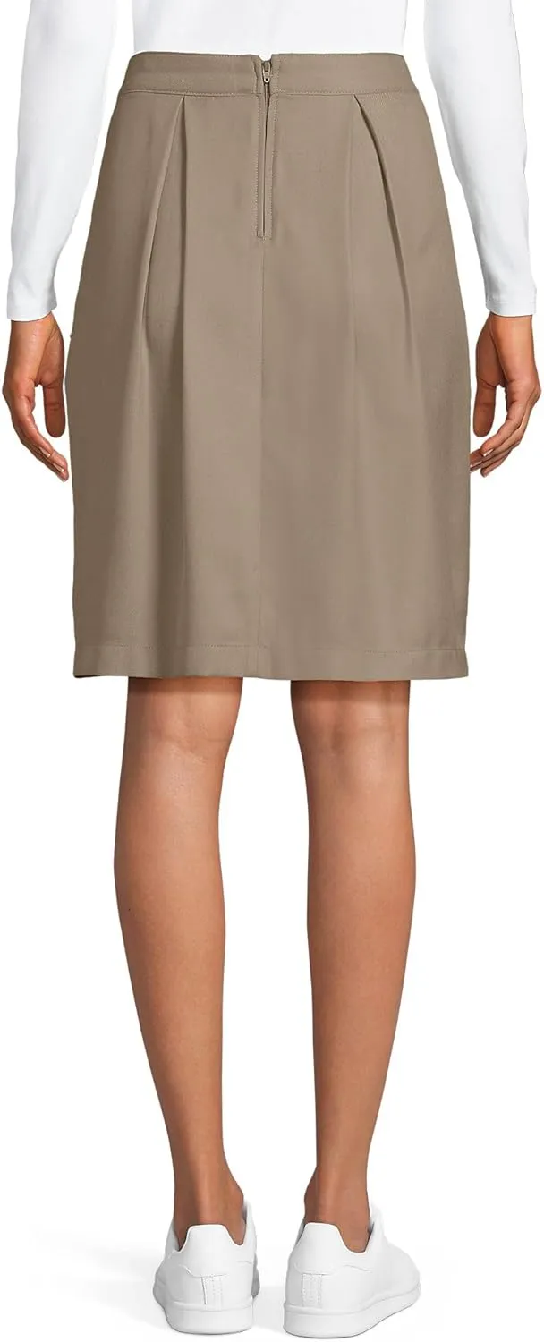 Lands' End School Uniform Women's Solid Pleated Skort Top of Knee