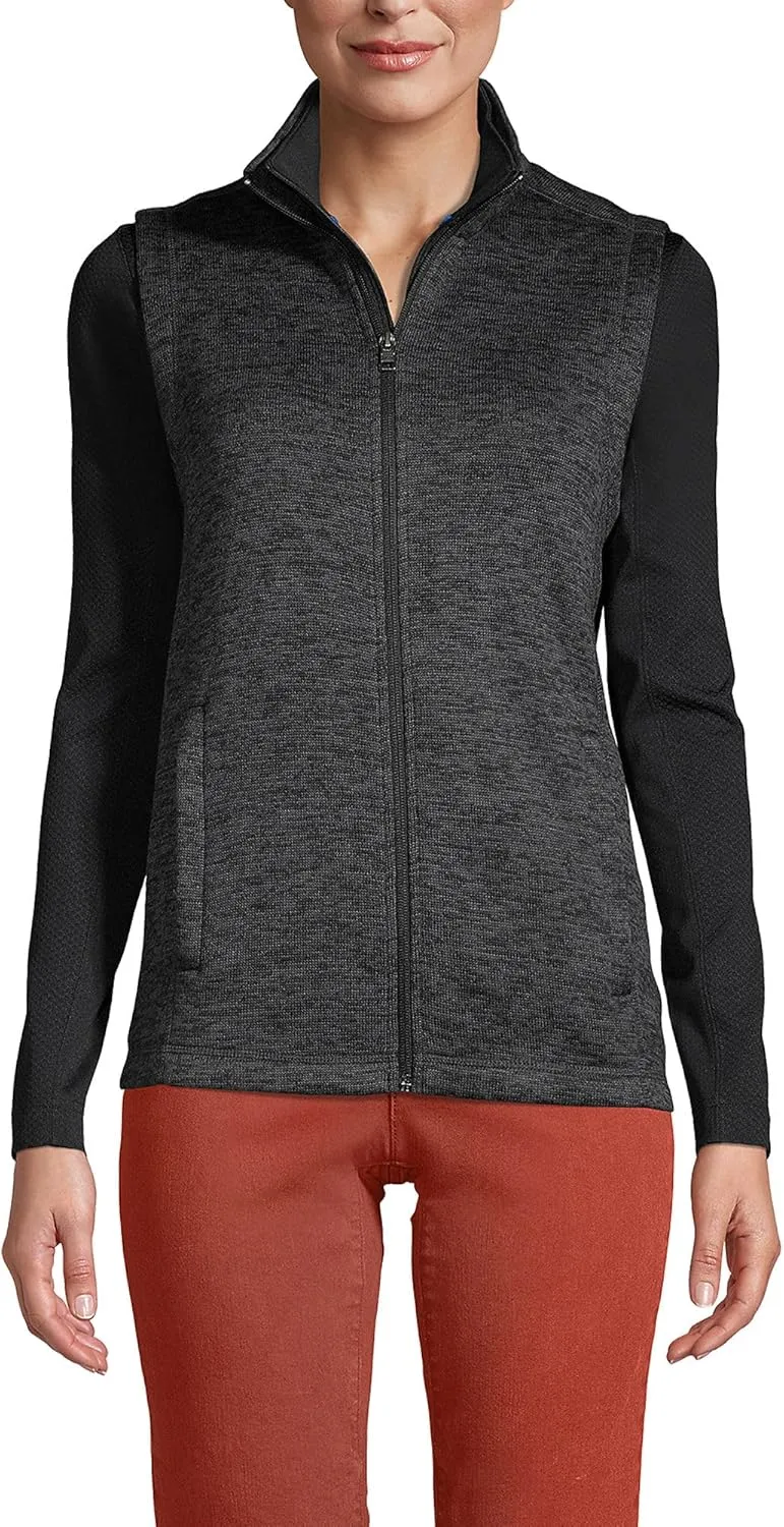 Lands' End Women's Sweater Fleece Vest