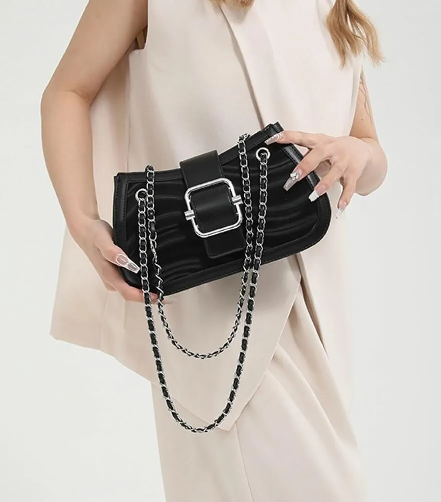 Leather Trendy Shoulder & Crossbody Hobo Tote Handbag for Women Top Handle Satchel Purse