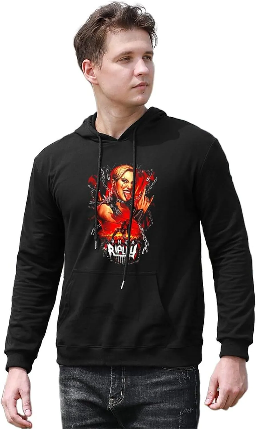 Man Woman Hoodies Oversized Sweatshirts Casual Cotton Hooded Long Sleeve Tops Graphic Clothing