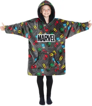 Marvel Iron Man Blanket Hoodie for Kids Cozy Fleece Avengers Wearable Blanket