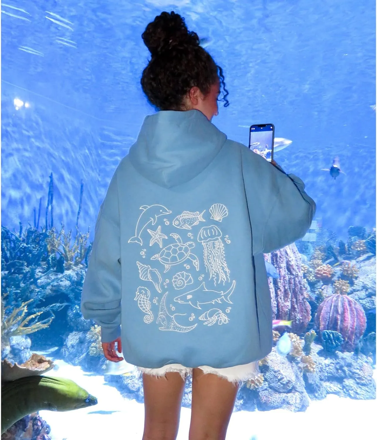Meiweileya Hoodies for Teen Girls Y2k Womens Palm Puff Flower Graphic Print Sweatshirt Cute Aesthetic Oversized Jackets