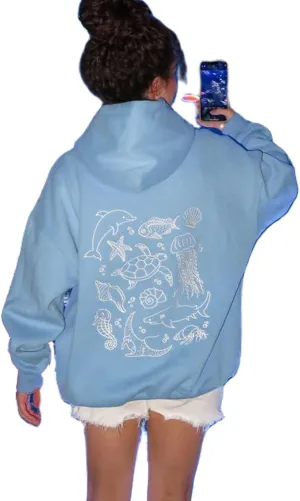 Meiweileya Hoodies for Teen Girls Y2k Womens Palm Puff Flower Graphic Print Sweatshirt Cute Aesthetic Oversized Jackets