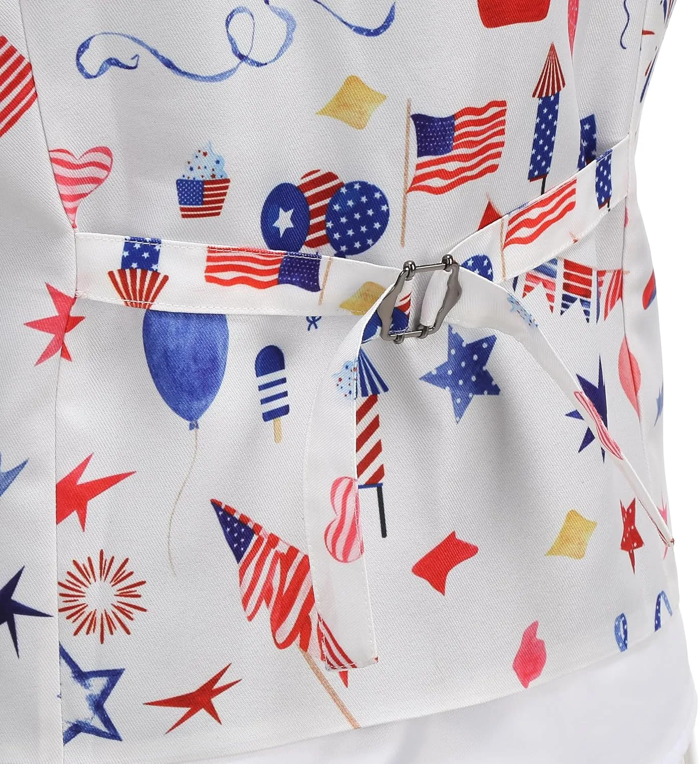 Men 4th of July Independence Day Vest Patriotic Top American Flag Suit Vest
