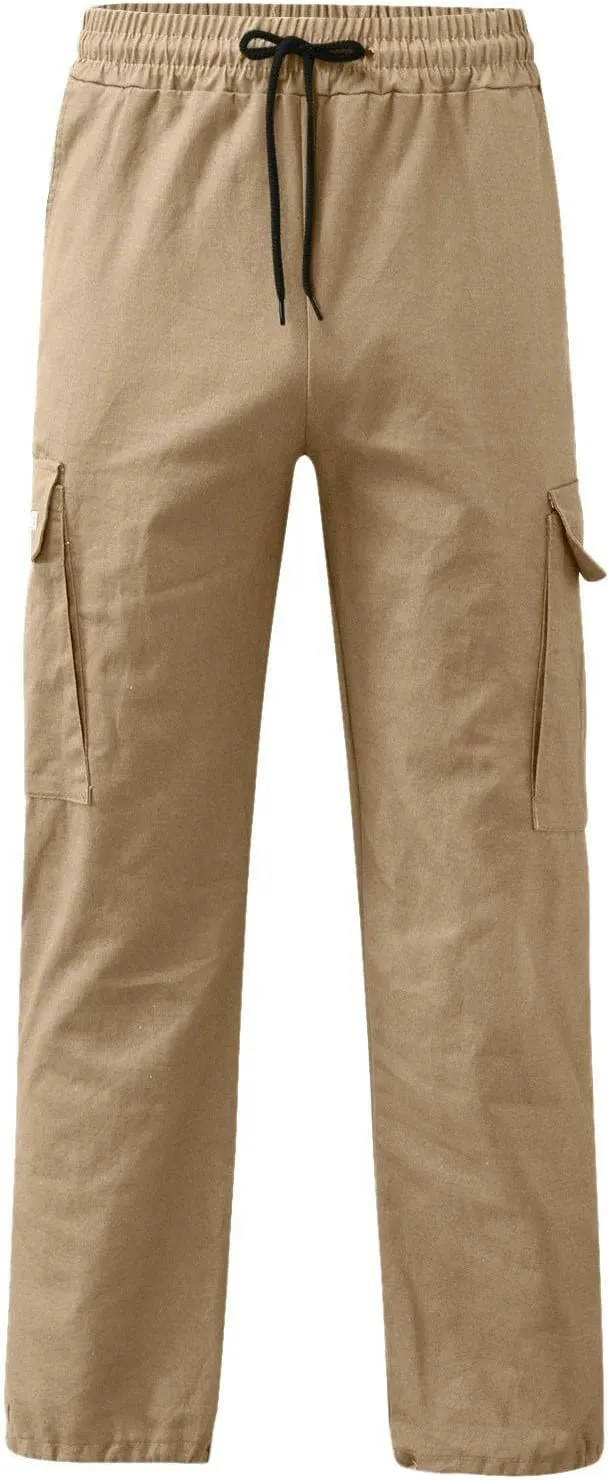Men Pants Casual Fashion Jogger Active Wear Sweatpants Straight Leg Cargo Combat Pant