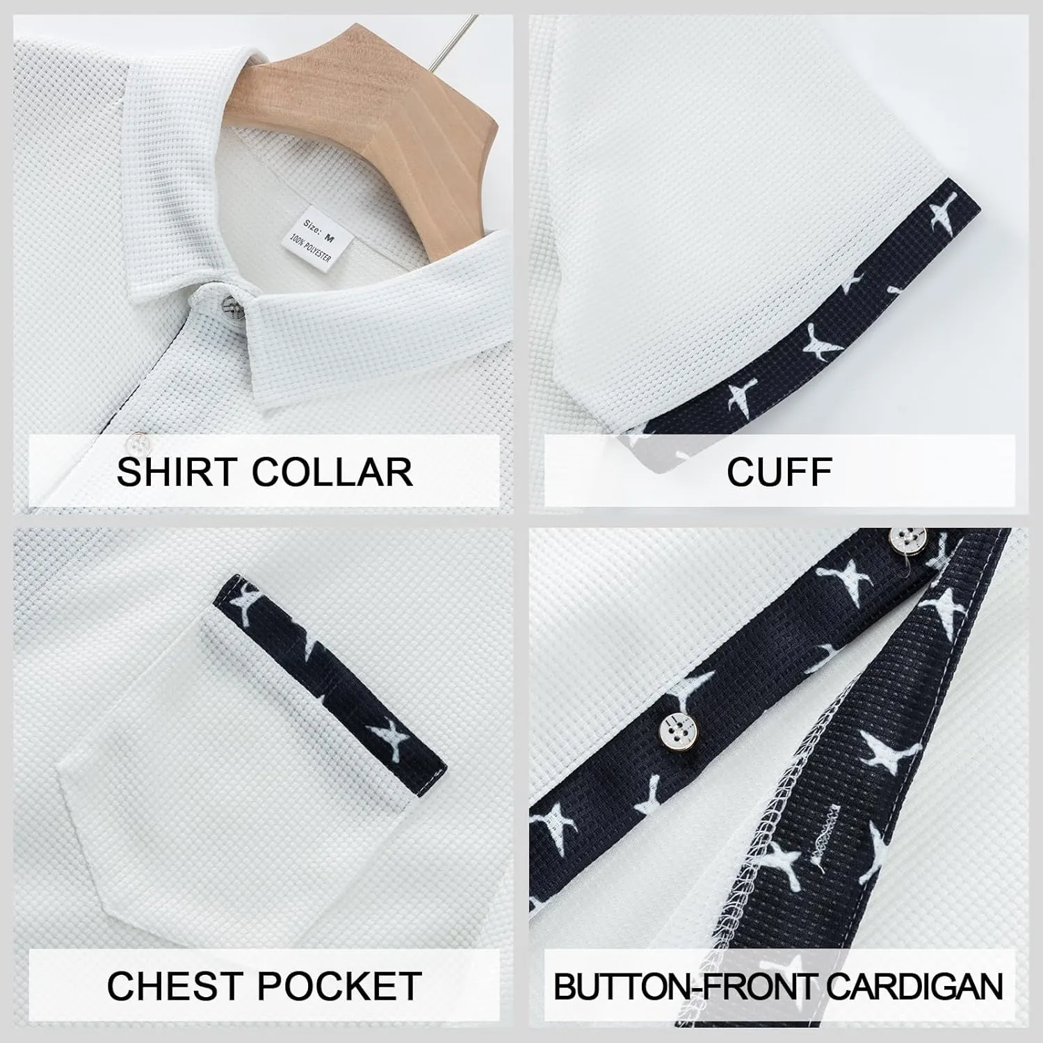 Men's Casual Short Sleeve Button Down Shirt - Summer Beach Wedding with Pocket