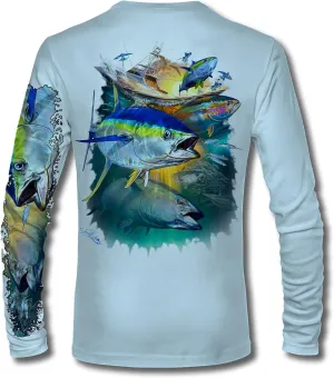 Mens Fishermens Tuna Slam Comfortable Fishing Shirt-UPF 50  Xtreme-Tek Interlocking Fabric, Quick-Dry, Ideal for Anglers