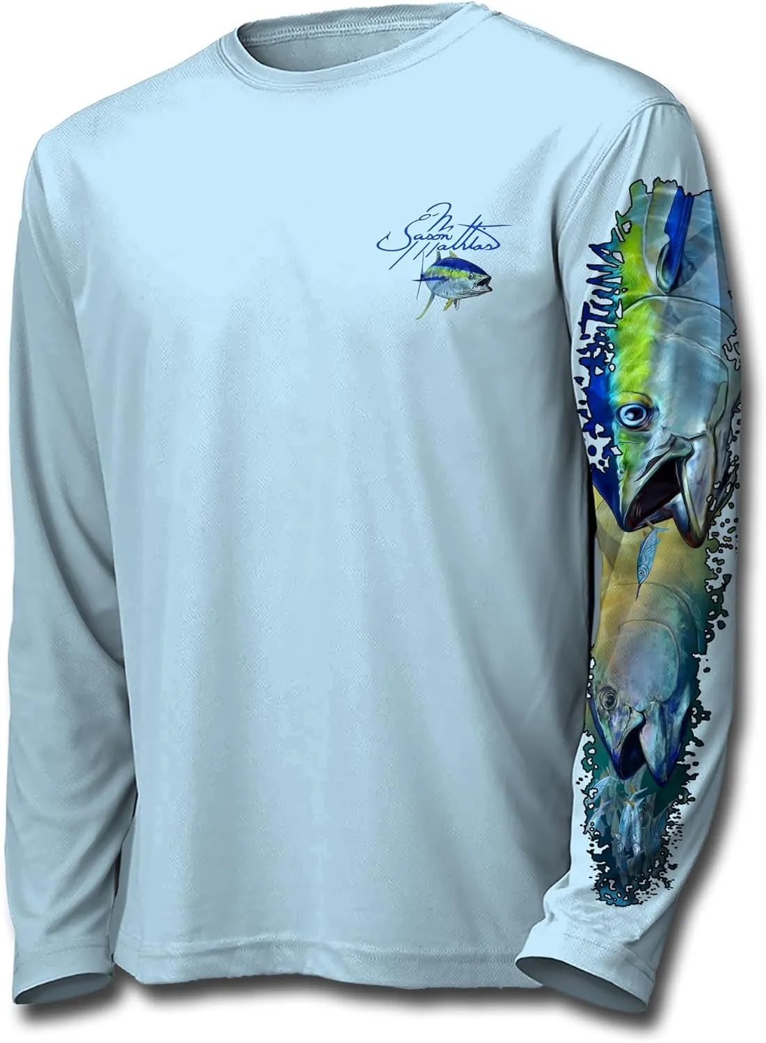 Mens Fishermens Tuna Slam Comfortable Fishing Shirt-UPF 50  Xtreme-Tek Interlocking Fabric, Quick-Dry, Ideal for Anglers
