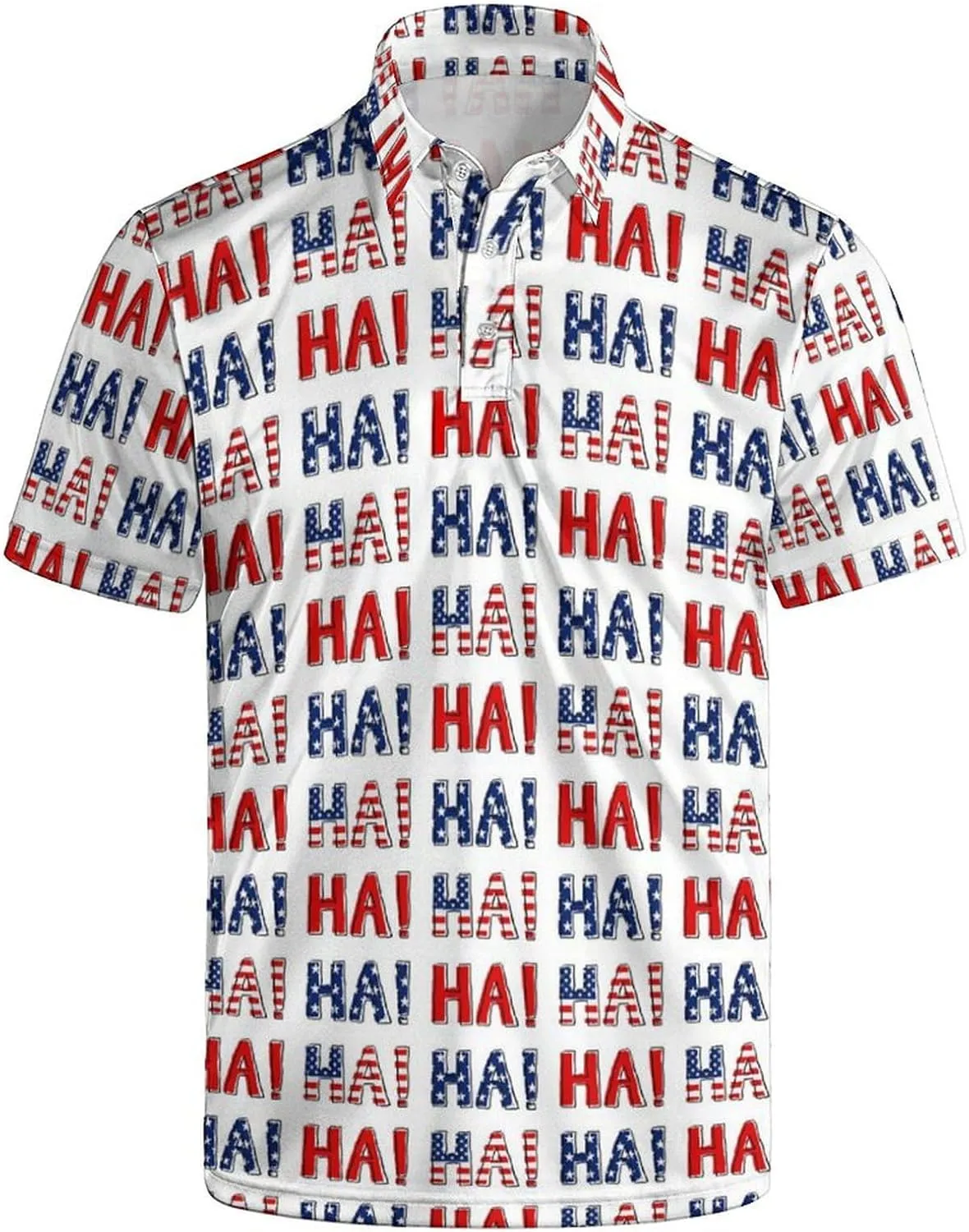 Men's Funny Golf Polo Shirts Short Sleeve Performance Golf Shirts Hawaiian Golf Polos for Summer