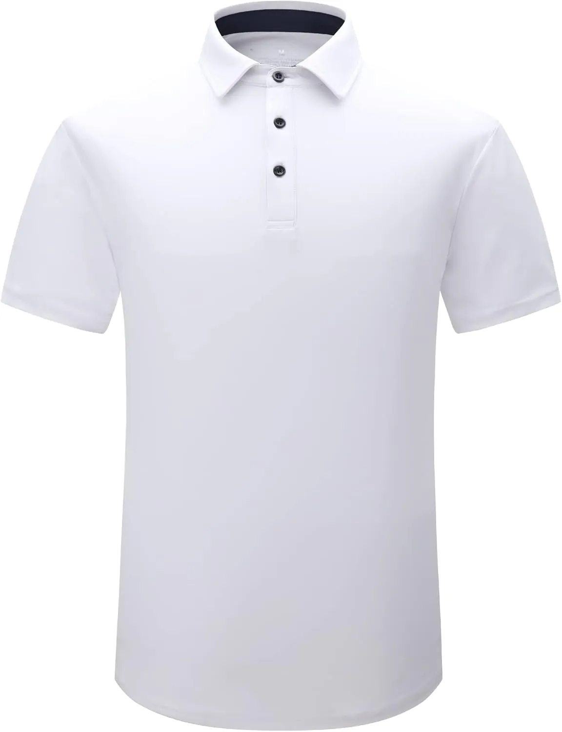 Mens Golf Shirt Short Sleeve Dry Fit Performance Moisture Wicking Rib Collared Golf Polo Shirts for Men