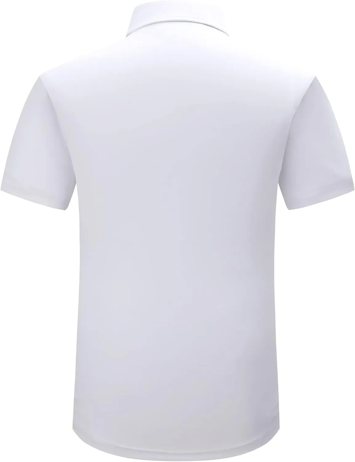 Mens Golf Shirt Short Sleeve Dry Fit Performance Moisture Wicking Rib Collared Golf Polo Shirts for Men