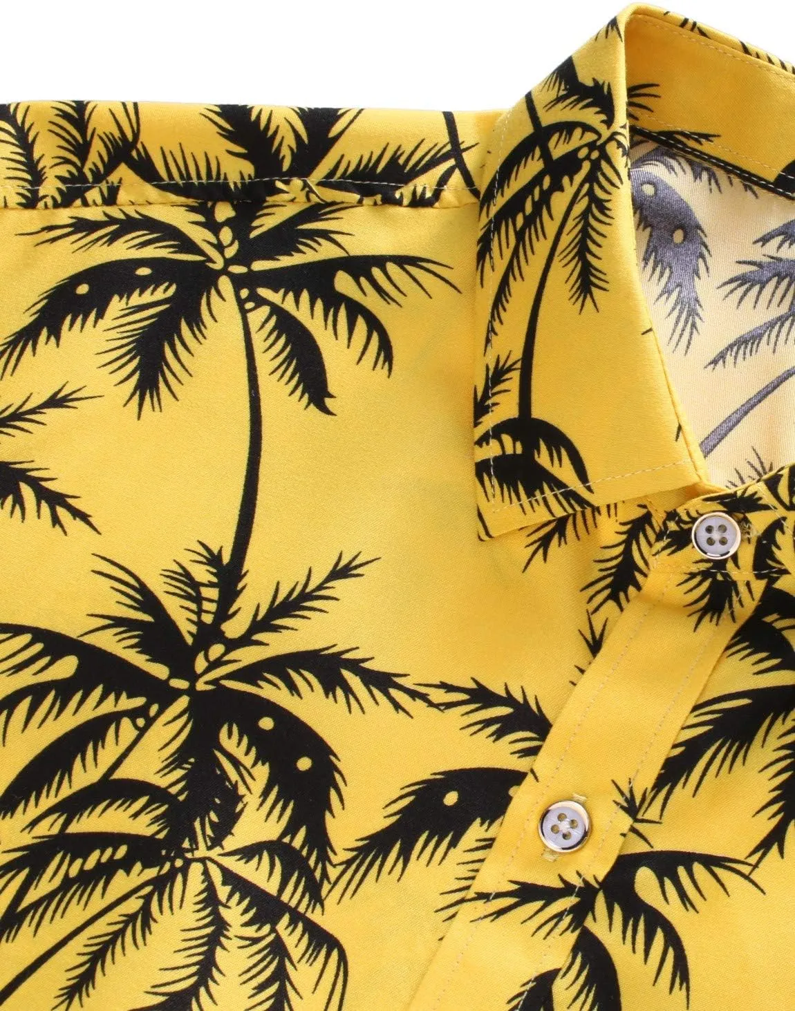 Men's Printed Beach Hawaiian Button-Down Slim fit Dress Shirt