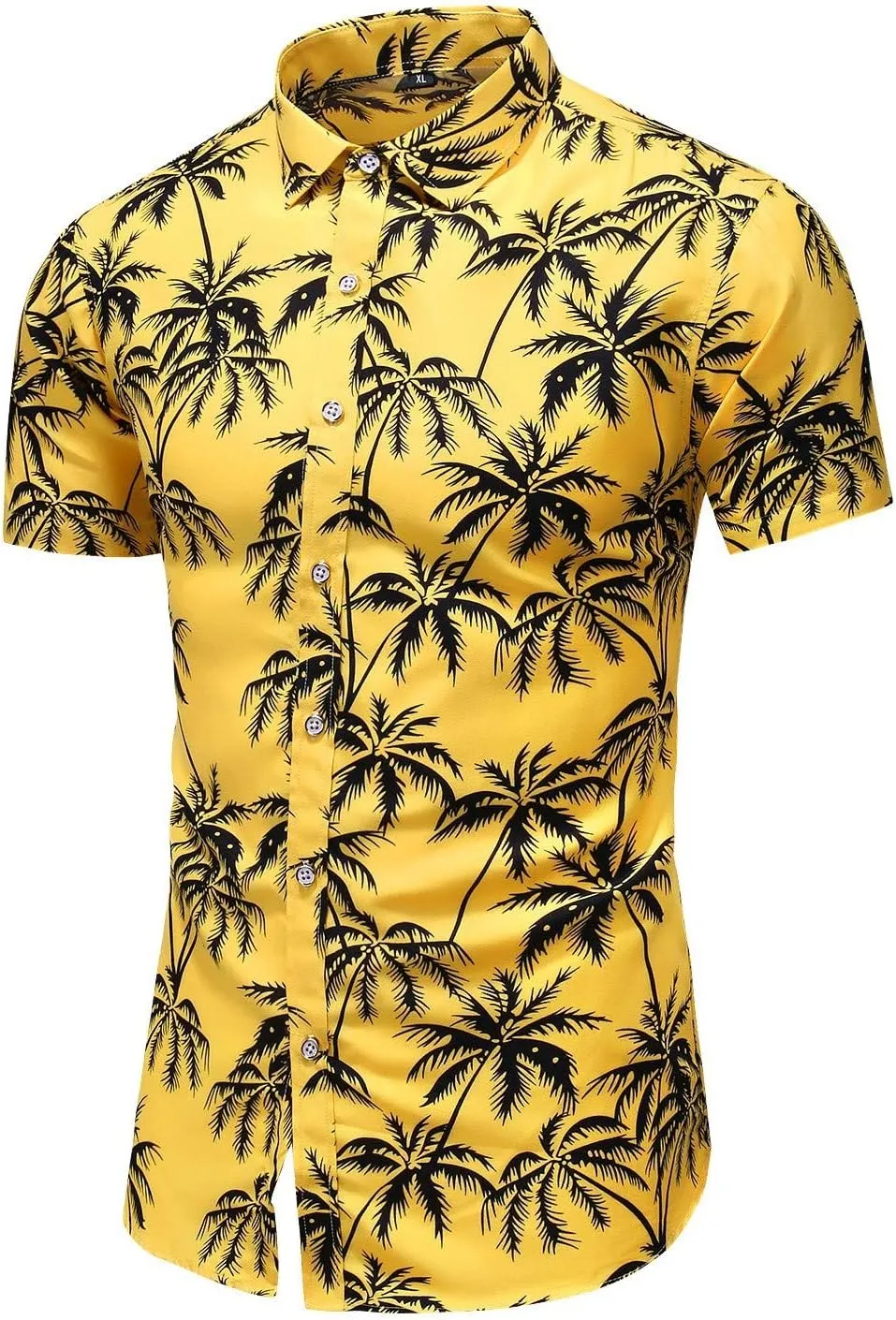 Men's Printed Beach Hawaiian Button-Down Slim fit Dress Shirt