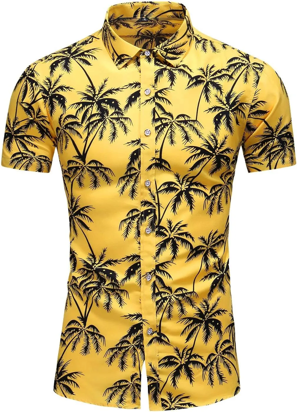 Men's Printed Beach Hawaiian Button-Down Slim fit Dress Shirt