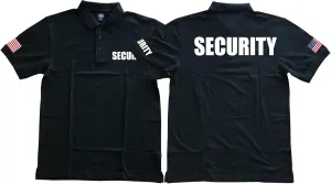 Men's Security Polo Shirt with American Flag