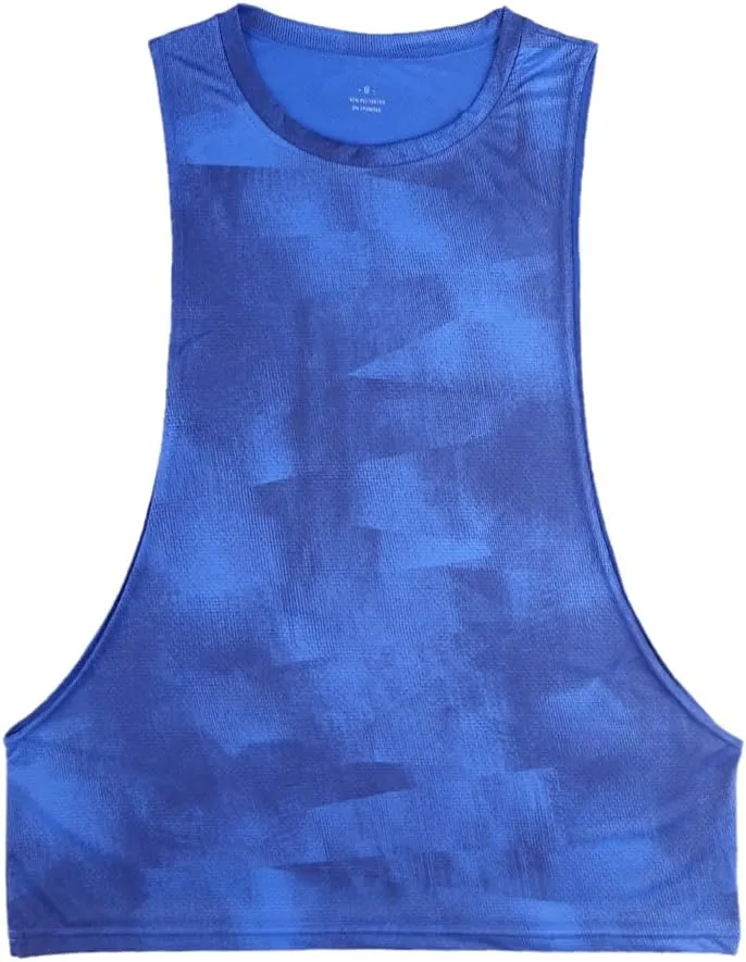 Men's Sleeveless Muscle Stringer Tank Top Cut Open Gym Training Bodybuilding Vest Shirts