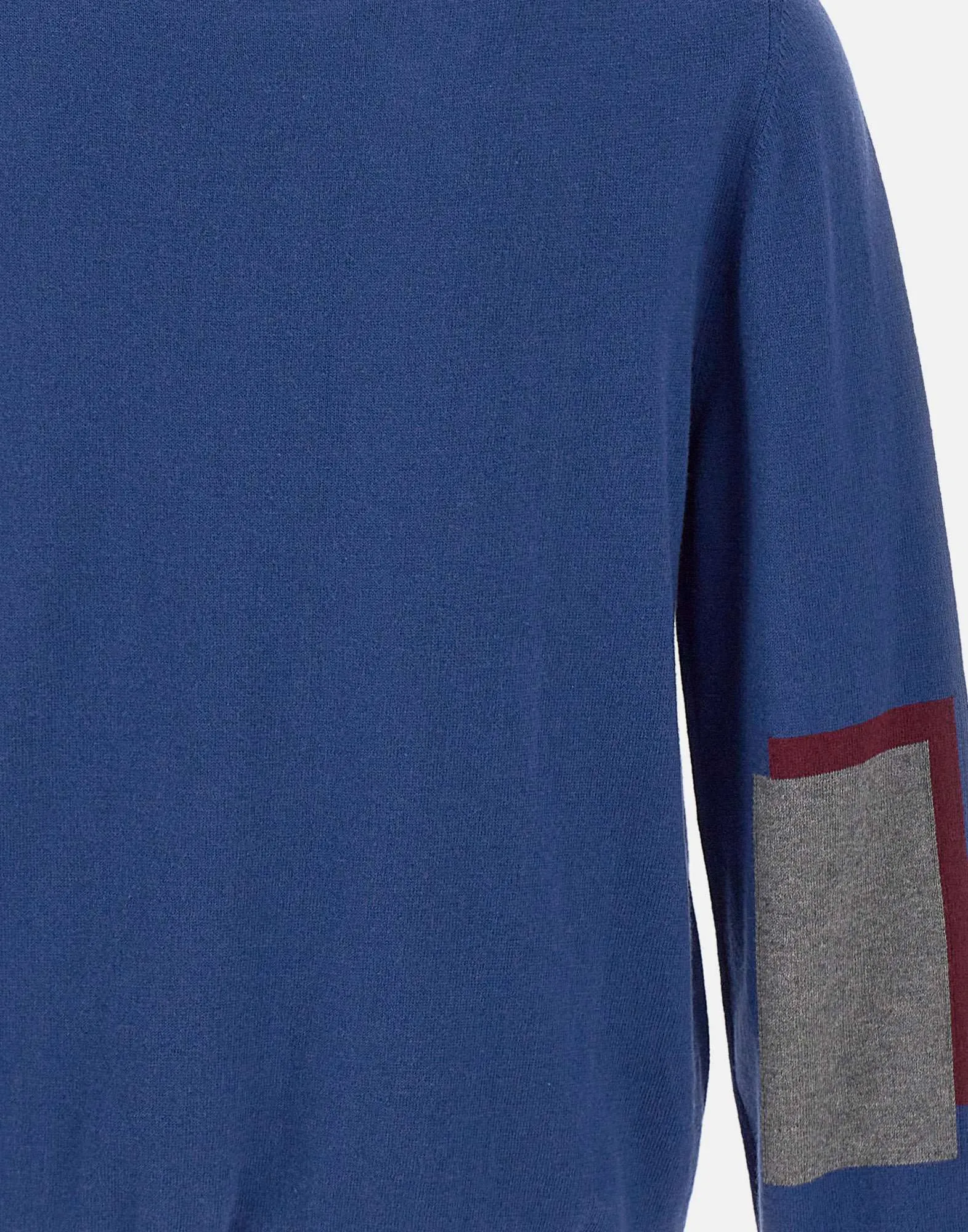 Men's Wool and Cotton Sweater in Deep Blue