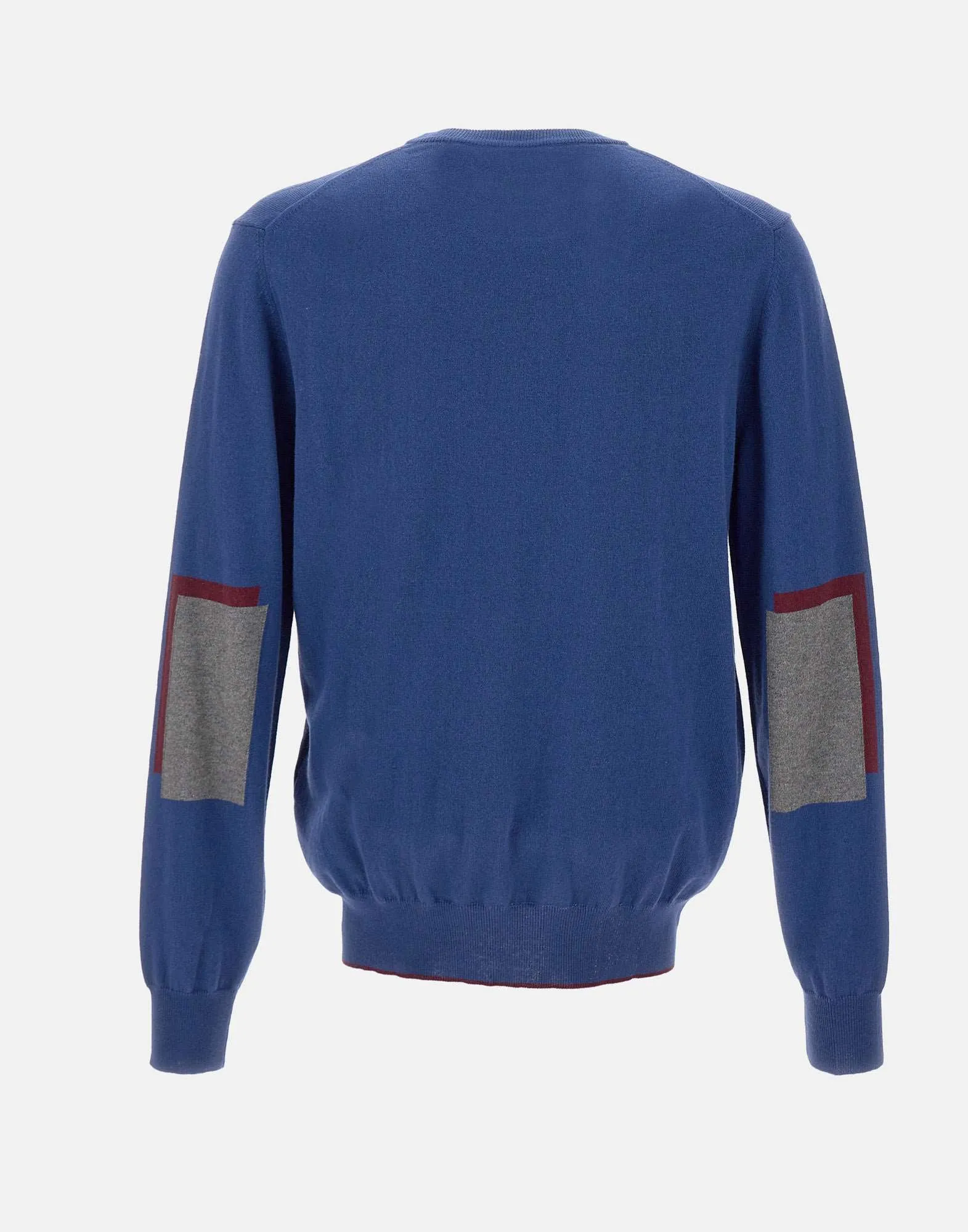 Men's Wool and Cotton Sweater in Deep Blue
