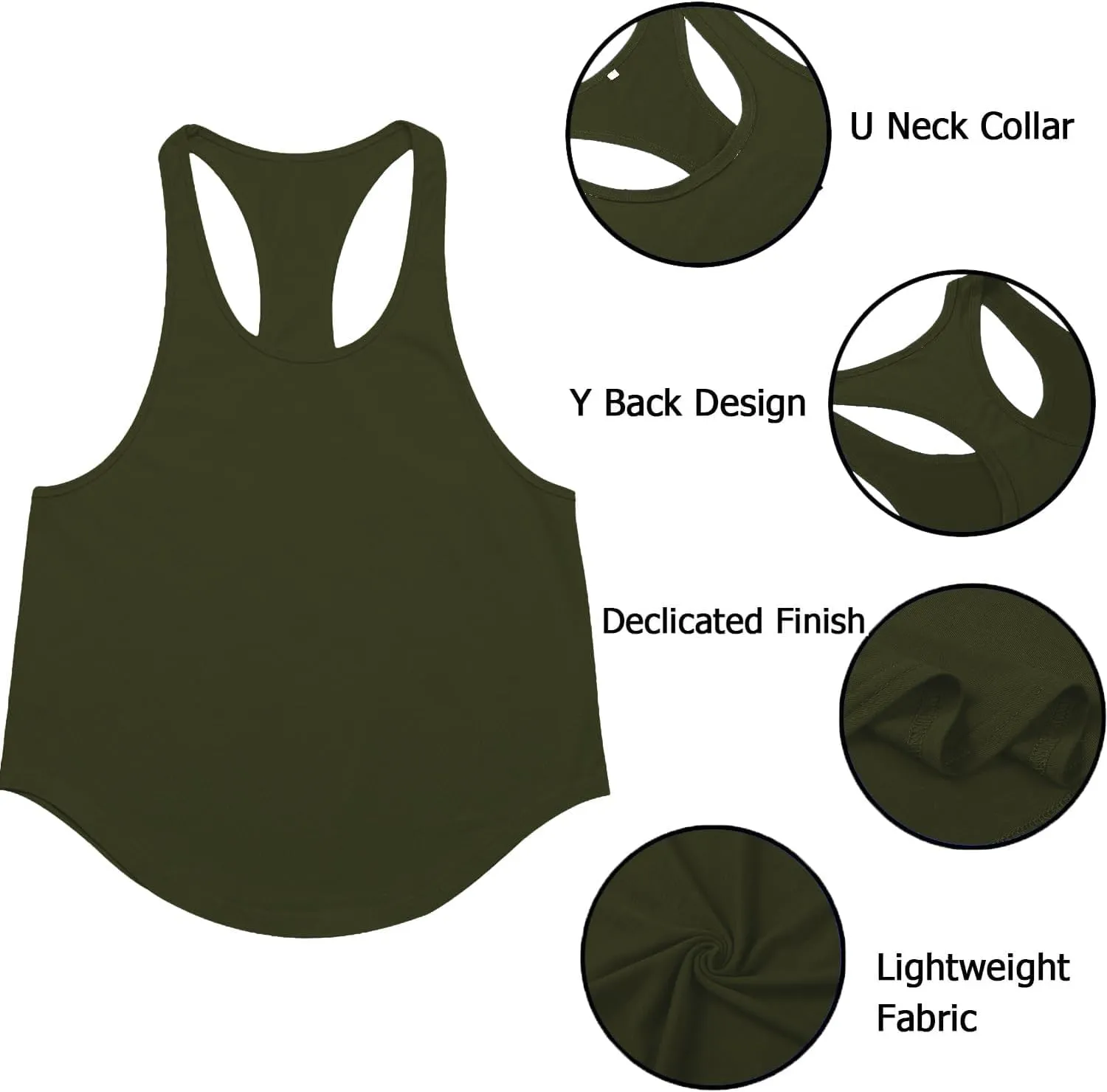 Mens Workout Tank Tops Fitness Bodybuilding Sleeveless Gym Muscle Stringer Shirts