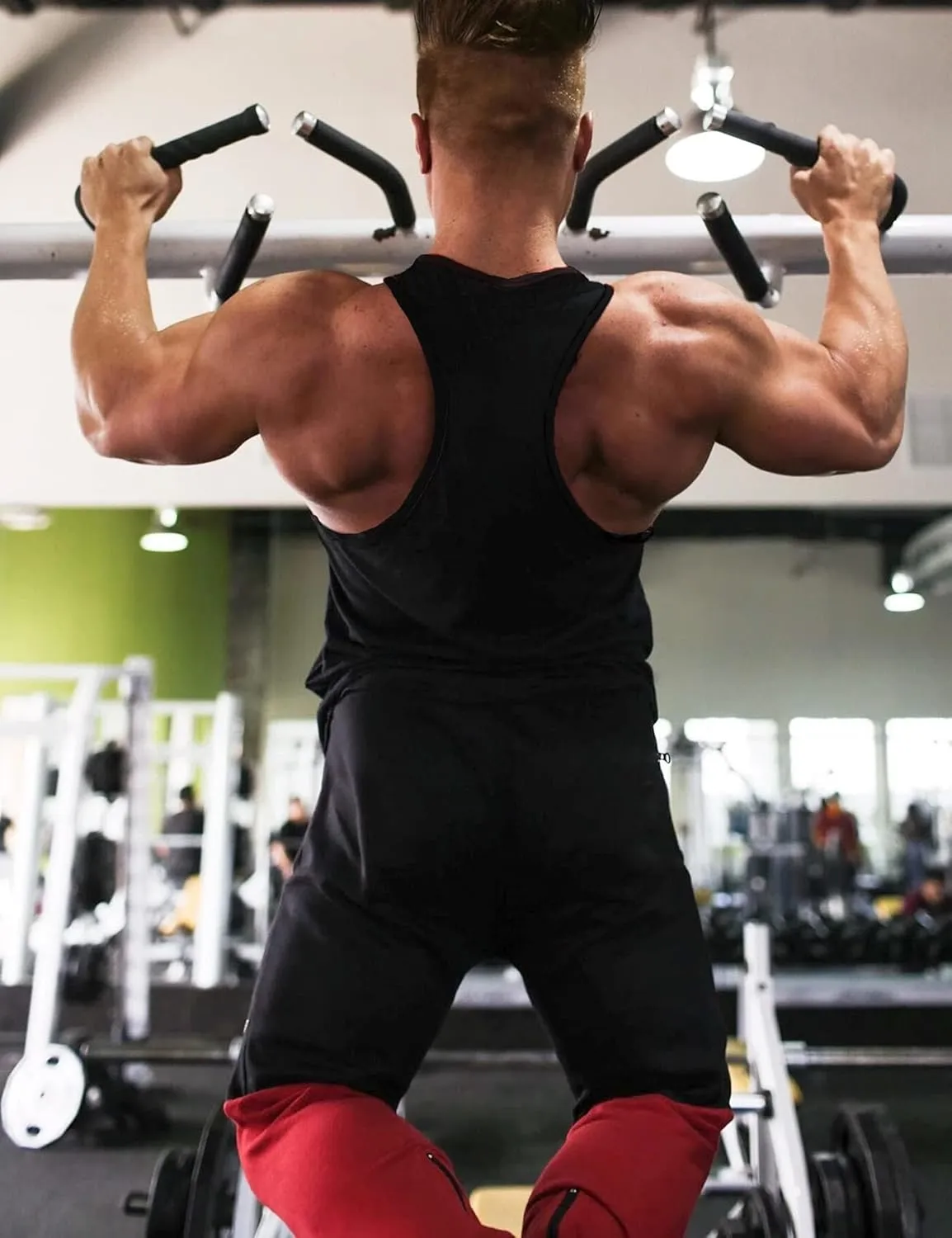 Mens Workout Tank Tops Fitness Bodybuilding Sleeveless Gym Muscle Stringer Shirts