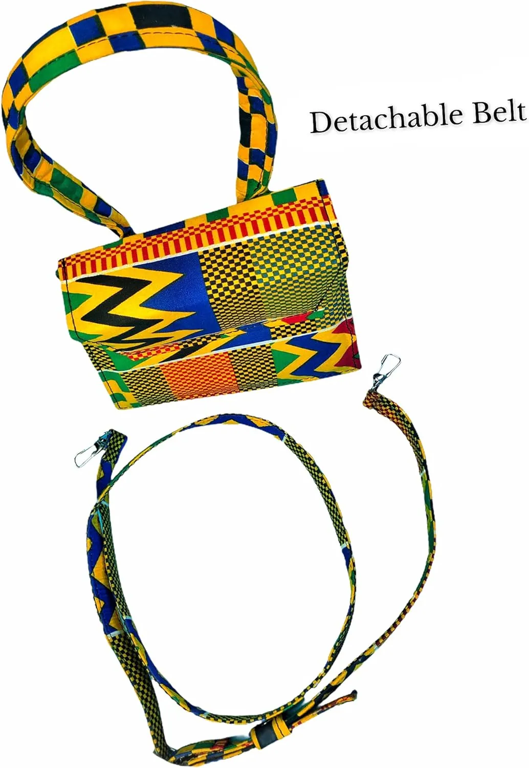 Mini African Clutch Purse for Women Cross-body Top Handle Handbag