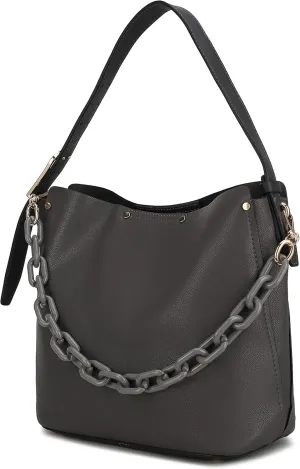 MKF Collection Hobo bag, Top Handle Handbag, Pu Leather Shoulder Purse