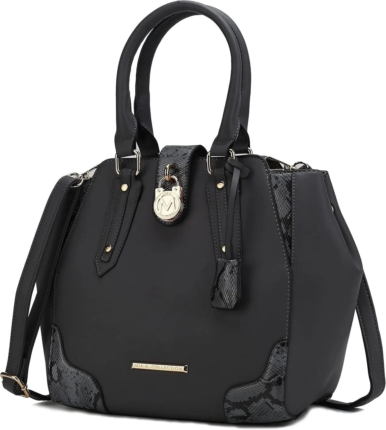 MKF Collection Satchel Bag for Womens, Vegan Leather Crossbody Handbag Top-Handle Purse