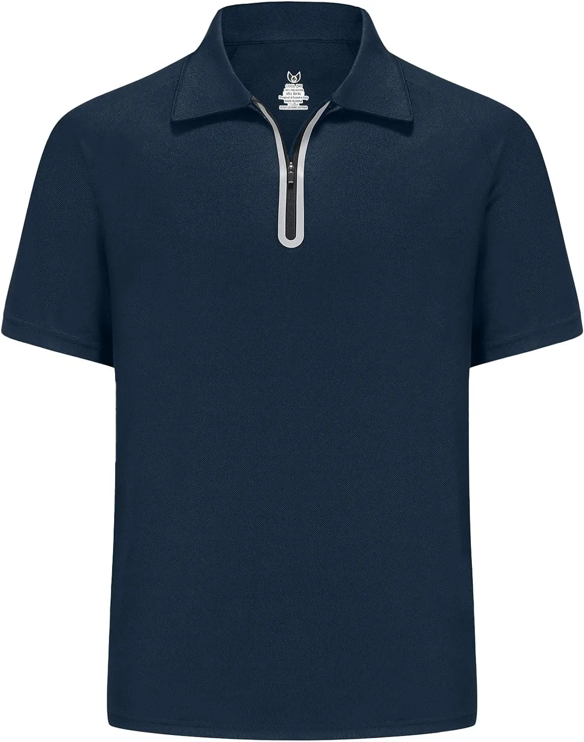 MOHEEN Golf Shirts for Men Lightweight Dry Fit Print Moisture Wicking Performance Short Sleeve Sports Polo Shirt