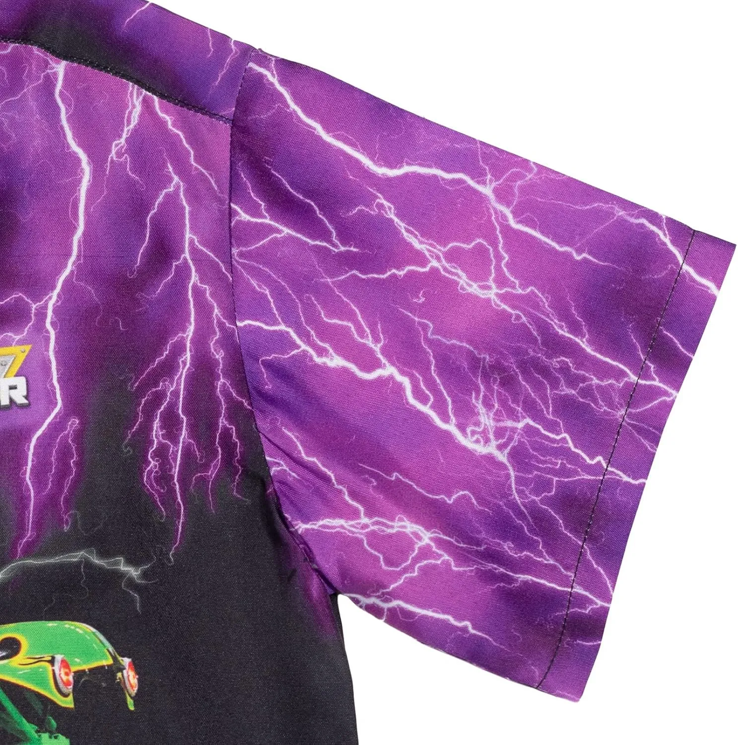 Monster Jam Matching Family Hawaiian Button Down Shirt Toddler to Adult Grave Digger