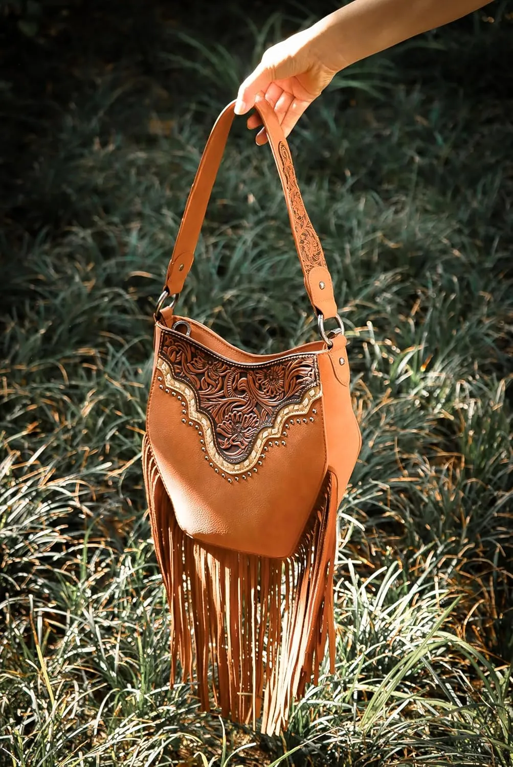 Montana Western Fringe Hobo Bags for Women Top Handle Shoulder Purses